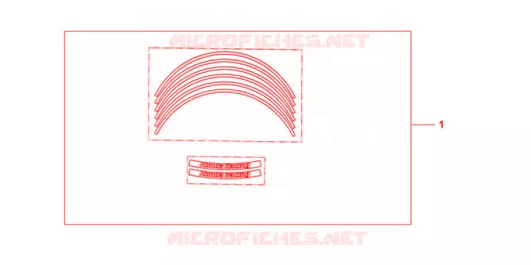 KIT WIEL STICKERS Honda MOTO 600 HORNET 2012  CB600FC