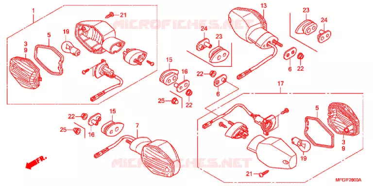 KNIPPERLICHT(2) Honda MOTO 600 HORNET 2012  CB600FC