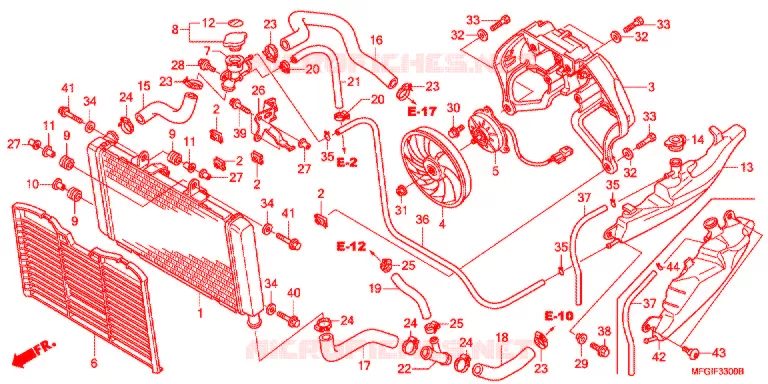 RADIATOR Honda MOTO 600 HORNET 2012  CB600FC