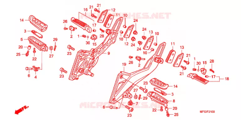 OPSTAP/KICKARM/ WISSEL PEDAAL Honda MOTO 600 HORNET 2012  CB600FC