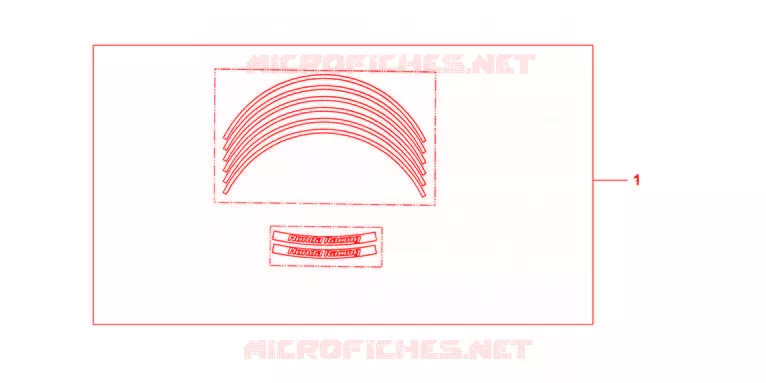 KIT WIEL STICKERS Honda MOTO 600 HORNET 2012  CB600FC