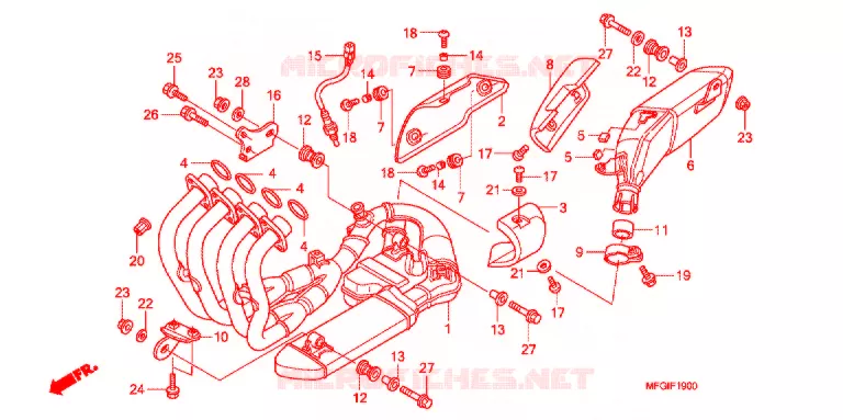 UITLAATDEMPER(2) Honda MOTO 600 HORNET 2012  CB600FC