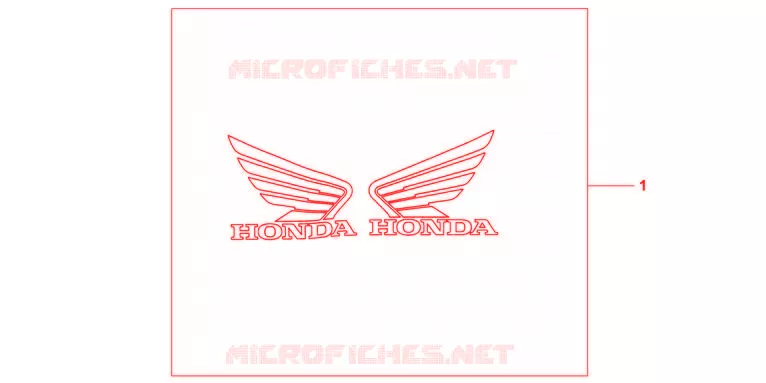 3D LOGO KIT HONDA Honda MOTO 600 HORNET 2012  CB600FC