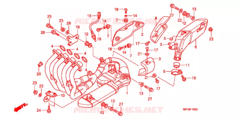 UITLAATDEMPER(2) Honda MOTO 600 HORNET 2012  CB600FC
