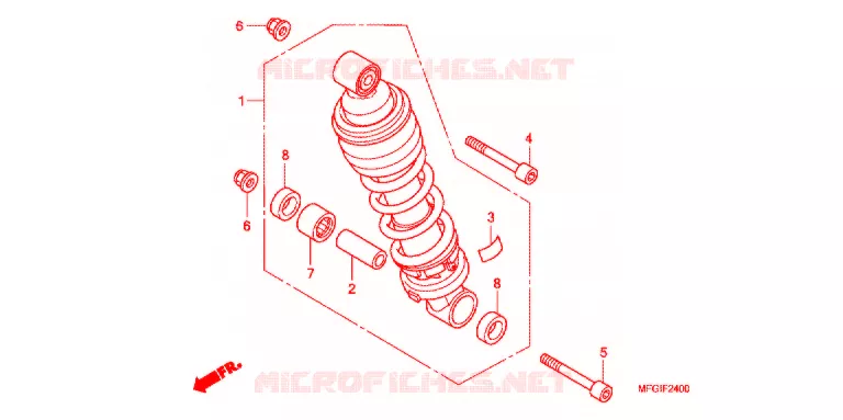 ACHTER KUSSEN(2) Honda MOTO 600 HORNET 2012  CB600FC