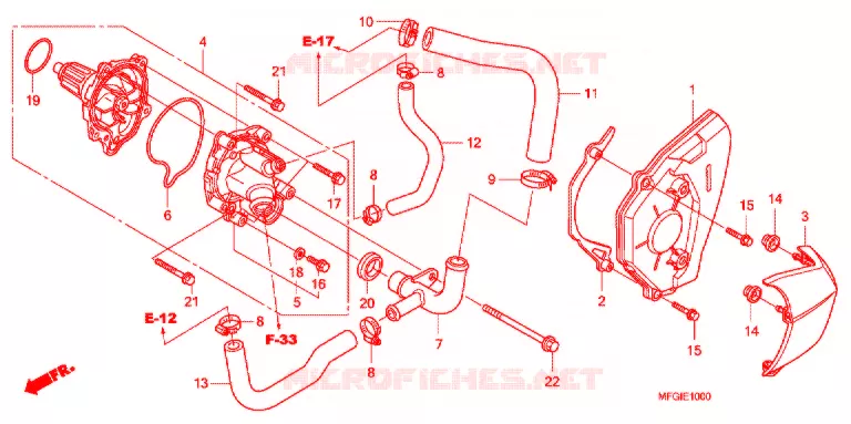 WATERPOMP Honda MOTO 600 HORNET 2012  CB600FC
