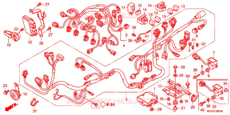 BEDRADINGSBUNDEL/ACCU Honda MOTO 600 HORNET 2012  CB600FC