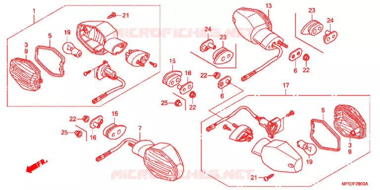 KNIPPERLICHT(2) Honda MOTO 600 HORNET 2012  CB600FC