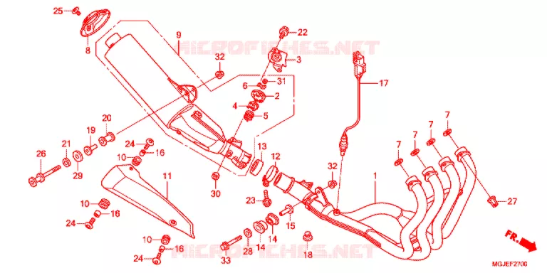 UITLAATDEMPER(2) Honda MOTO 1000 CBF 2012  CBF1000FAC