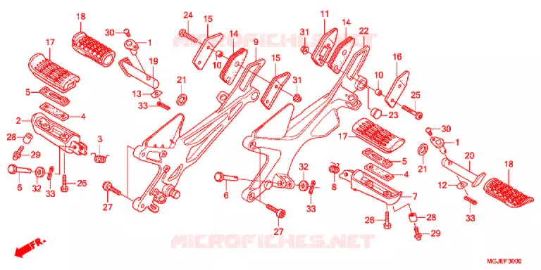 OPSTAP/KICKARM/ WISSEL PEDAAL Honda MOTO 1000 CBF 2016  CBF1000FAC