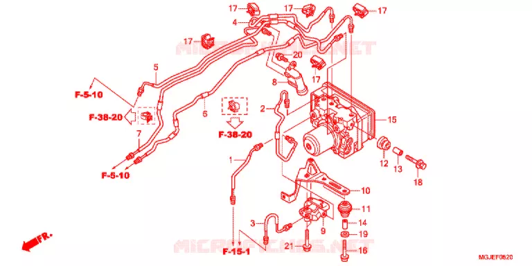 VOORREM HOOFDCILINDER/ABS MODULATOR Honda MOTO 1000 CBF 2013  CBF1000FAC