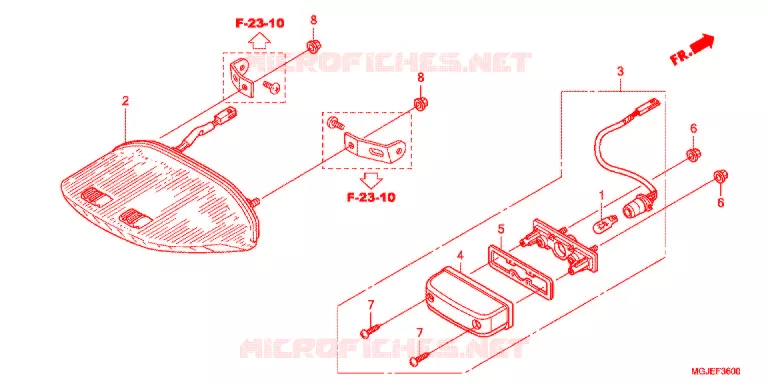ACHTERLICHT(2) Honda MOTO 1000 CBF 2016  CBF1000FAC