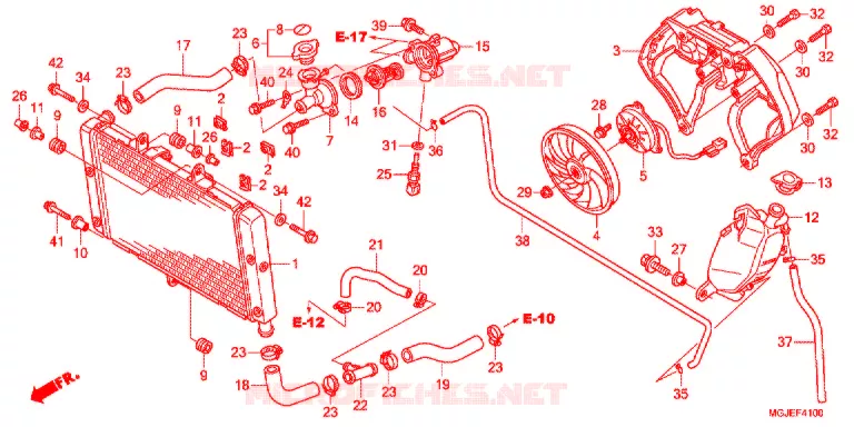RADIATOR Honda MOTO 1000 CBF 2012  CBF1000FAC