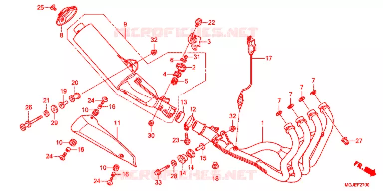UITLAATDEMPER(2) Honda MOTO 1000 CBF 2012  CBF1000FC