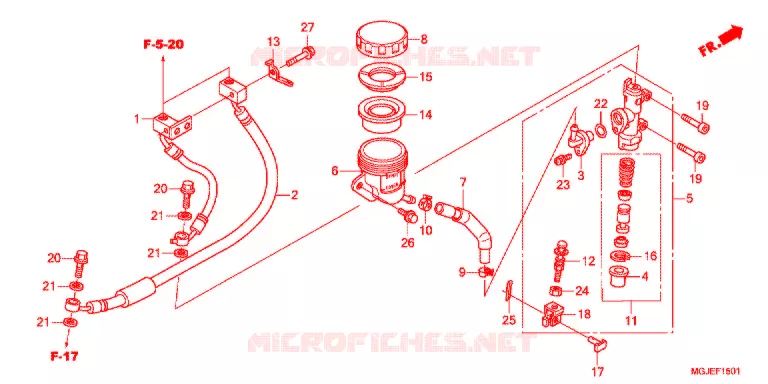 REMPOMP ACHTER (CBF1000FA/FT/FS) Honda MOTO 1000 CBF 2012  CBF1000FSC