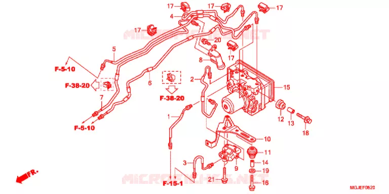 VOORREM HOOFDCILINDER/ABS MODULATOR Honda MOTO 1000 CBF 2012  CBF1000FSC