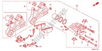 ACHTER REMKLAUW voor Honda CBF 1000 F ABS TS 2012
