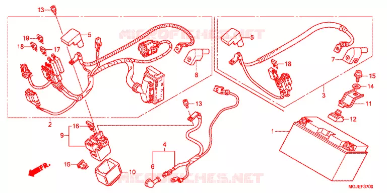 BEDRADINGSBUNDEL/ACCU Honda MOTO 1000 CBF 2012  CBF1000FTC