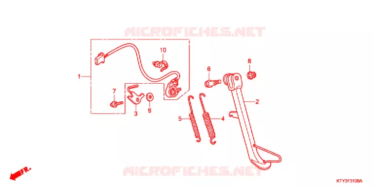 HOOFD STANDAARD/REMPEDAAL Honda MOTO 125 CBR 2012  CBR125RC