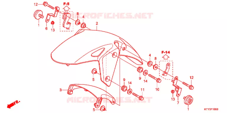 VOORSPATBORD Honda MOTO 125 CBR 2012  CBR125RC