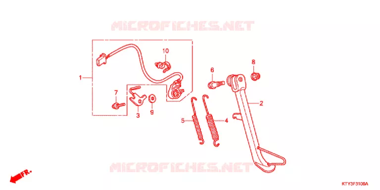 HOOFD STANDAARD/REMPEDAAL Honda MOTO 125 CBR 2012  CBR125RC