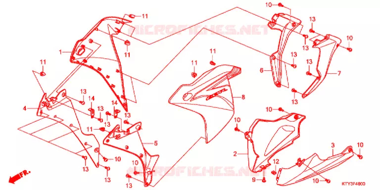 ONDER KAP  Honda MOTO 125 CBR 2012  CBR125RC