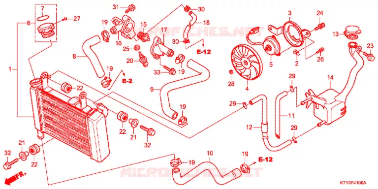 RADIATOR Honda MOTO 125 CBR 2012  CBR125RC