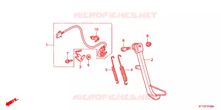 HOOFD STANDAARD/REMPEDAAL Honda MOTO 125 CBR 2012  CBR125RC