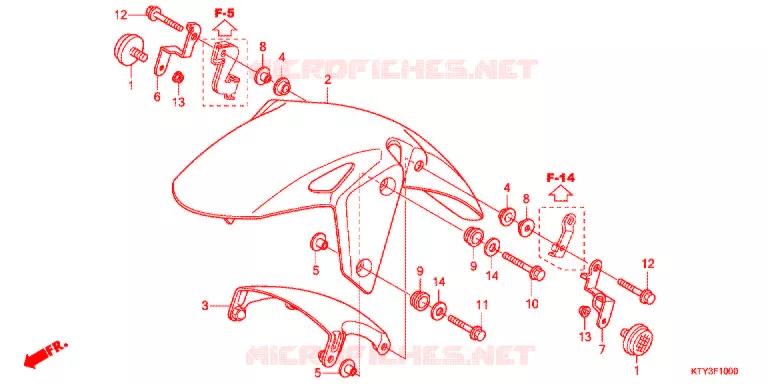 VOORSPATBORD Honda MOTO 125 CBR 2012  CBR125RC