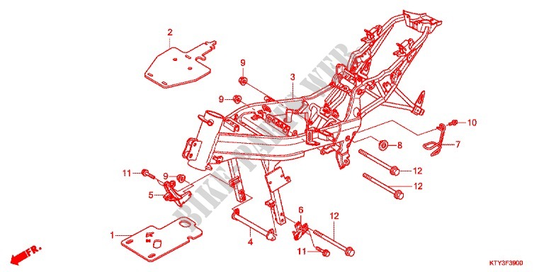 FRAME CHASSIS voor Honda CBR 125 REPSOL 2012