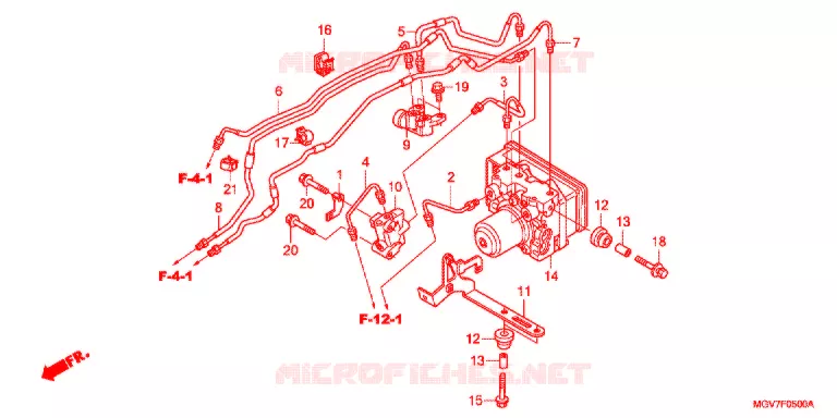 VOORREM HOOFDCILINDER/ABS MODULATOR Honda MOTO 600 CBR 2012  CBR600FAC