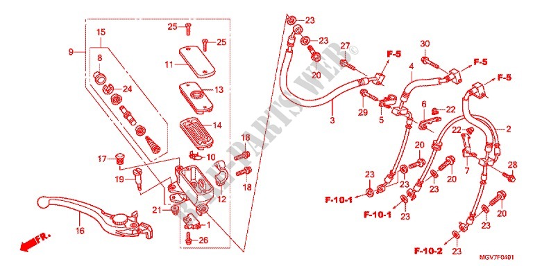 REMPOMP VOOR (CBR600FA) voor Honda CBR 600 F ABS 2012