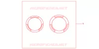 CRANCASE RING SET voor Honda CBR 600 F WHITE 2012