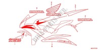 EMBLEEM/STREEP (2) voor Honda CBR 600 F WHITE 2012