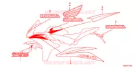 EMBLEEM/STREEP (2) voor Honda CBR 600 F WHITE 2012