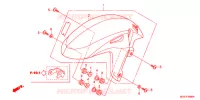 VOORSPATBORD voor Honda CBR 600 F WHITE 2012