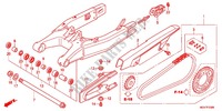 ZWAAI ARM/KETTINGKAST voor Honda CBR 600 F WHITE 2012