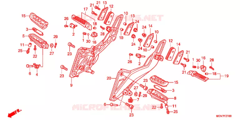 OPSTAP/KICKARM/ WISSEL PEDAAL Honda MOTO 600 CBR 2012  CBR600FC
