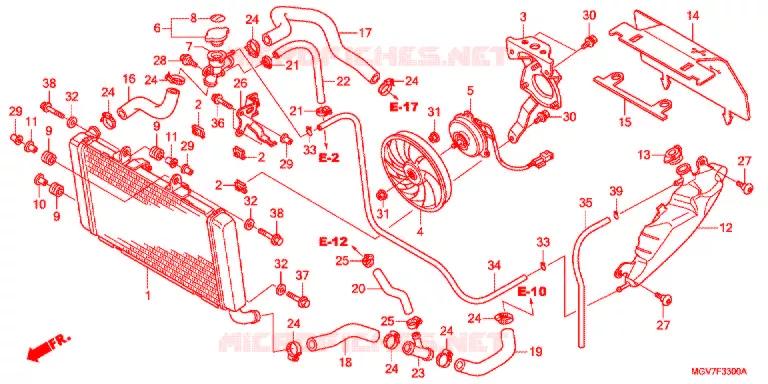 RADIATOR Honda MOTO 600 CBR 2012  CBR600FC