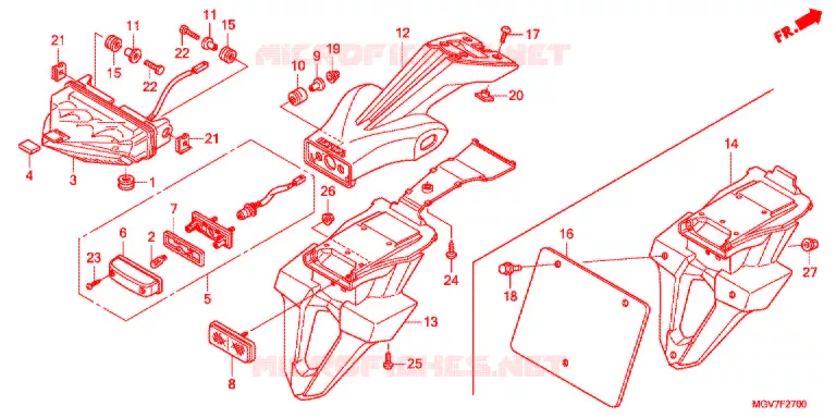 ACHTERLICHT(2) Honda MOTO 600 CBR 2012  CBR600FC