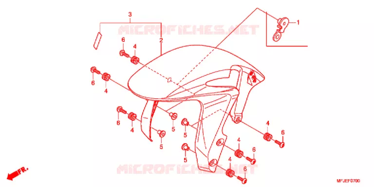 VOORSPATBORD Honda MOTO 600 CBR 2013  CBR600RRC