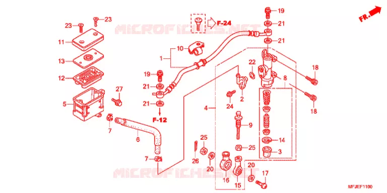 REMPOMP ACHTER Honda MOTO 600 CBR 2012  CBR600RRC