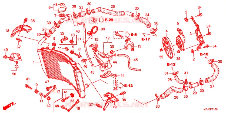 RADIATOR Honda MOTO 600 CBR 2012  CBR600RRC