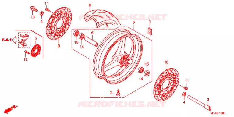 VOOR WIEL Honda MOTO 600 CBR 2012  CBR600RRC