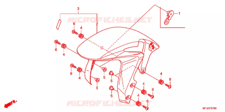VOORSPATBORD Honda MOTO 600 CBR 2013  CBR600RRC