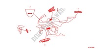 EMBLEEM/STREEP (1) voor Honda CBR 600 RR BLACK 2012