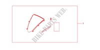 STURING HENDEL/HENDEL DEKSEL/WIND SCREEN voor Honda CBR 600 RR BLACK 2012