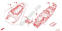 ZITTING/ACHTER KAP voor Honda CBR 600 RR BLACK 2012