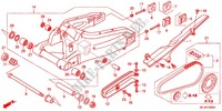 ZWAAI ARM/KETTINGKAST voor Honda CBR 600 RR BLACK 2012