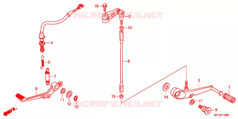 REMPEDAAL/WISSEL PEDAAL Honda MOTO 600 CBR 2012  CBR600RRC